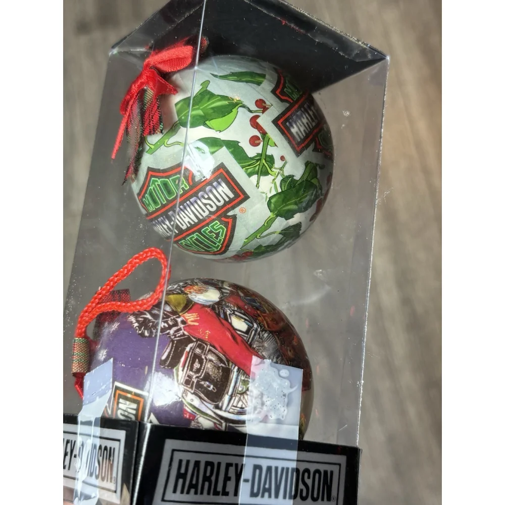VTG Harley Davidson Christmas Ornaments ~ Santa Claus on a Harley 2000